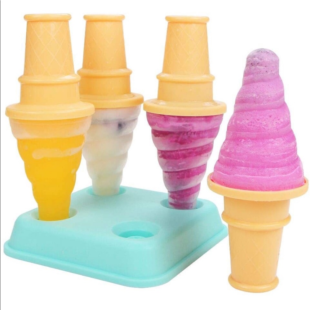 Ice cream shaped popsicle molds